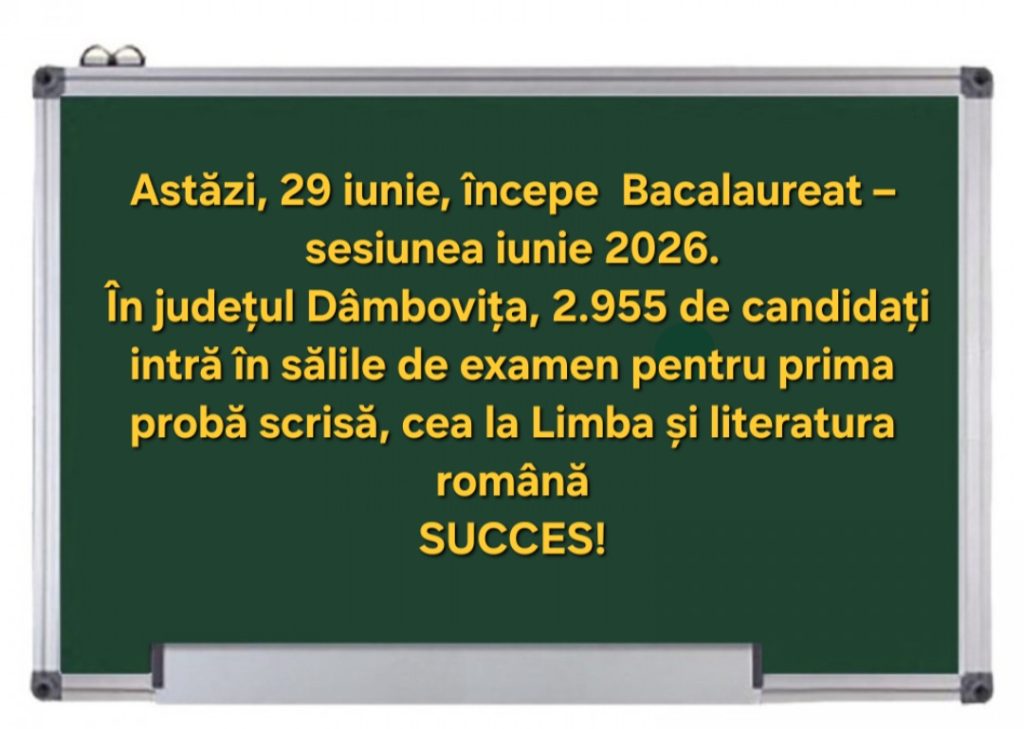 Astăzi încep emoțiile Bacalaureatului