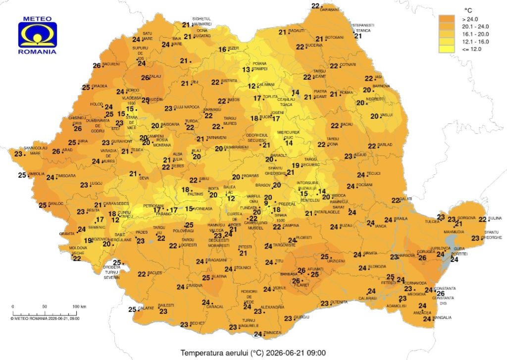 Caniculă, disconfort termic și furtuni în următoarele zile