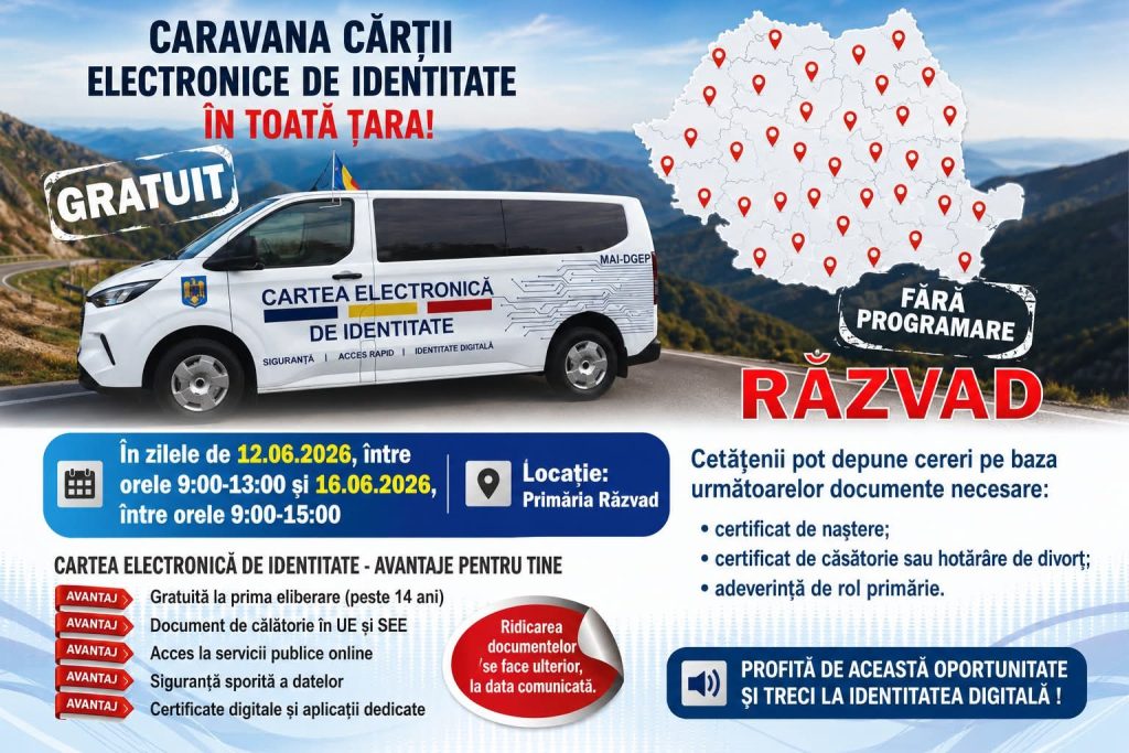 Cartea Electronică de Identitate, disponibilă la Răzvad prin „Caravana Cărții Electronice de Identitate” Cartea Electronică de Identitate, disponibilă la Răzvad prin „Caravana Cărții Electronice de Identitate”