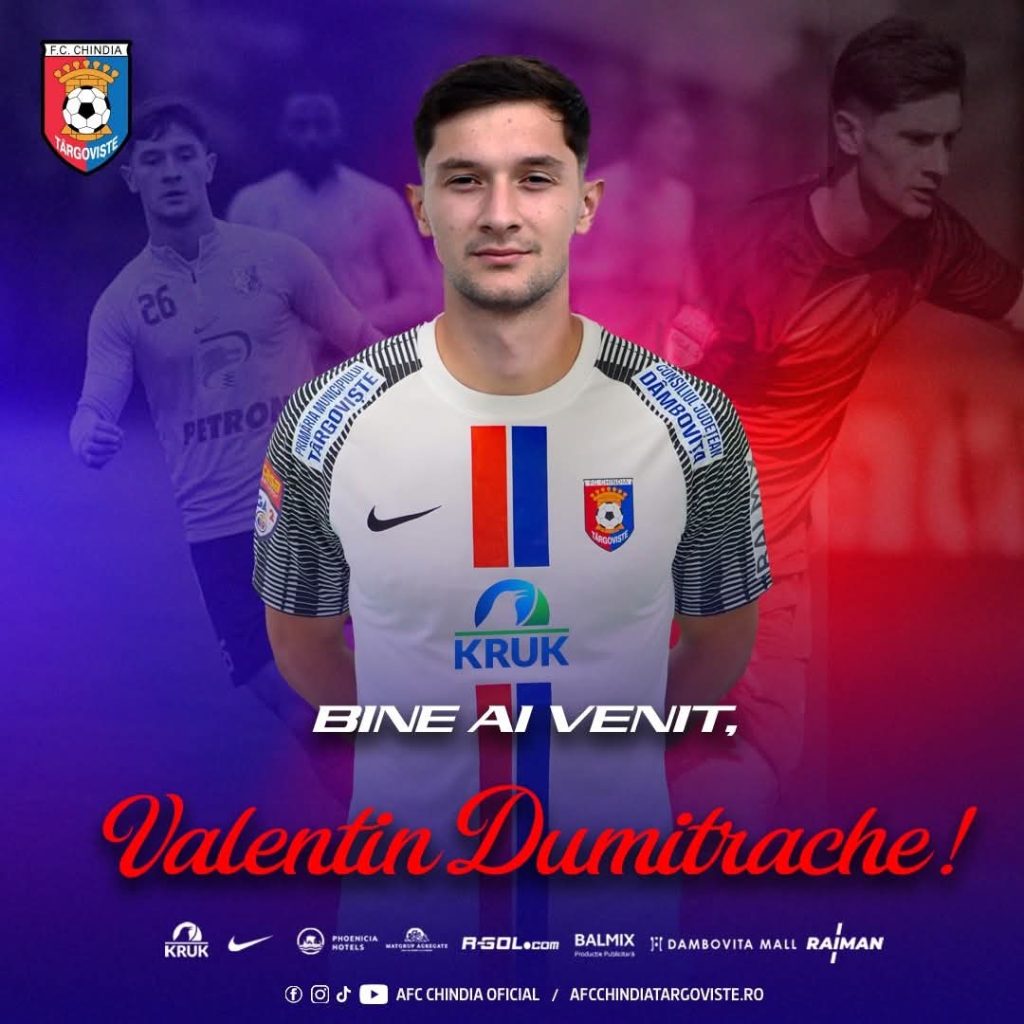 Chindia Târgoviște îl transferă pe Valentin Dumitrache. Atacantul a semnat pe doi ani