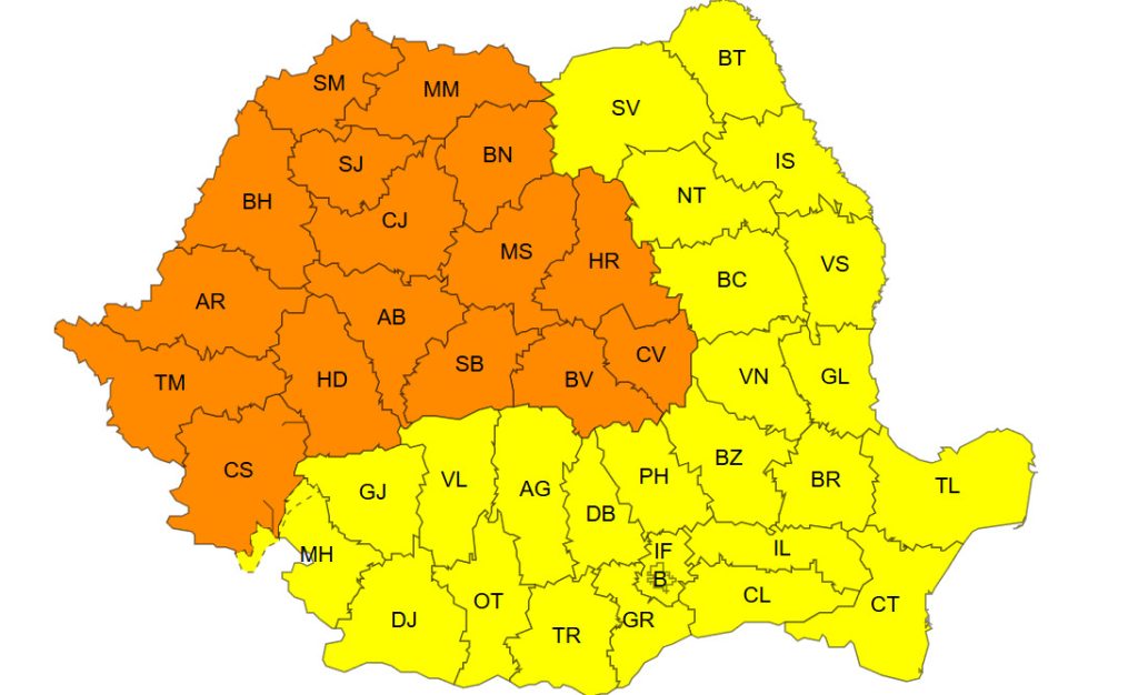 Cod galben de caniculă în Dâmbovița
