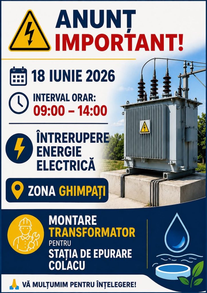 Întrerupere programată a energiei electrice