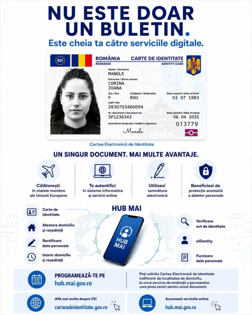 Mai sunt doar câteva zile! Prima Carte Electronică de Identitate poate fi obținută gratuit până la 30 iunie Prima Carte Electronică de Identitate poate fi obținută gratuit