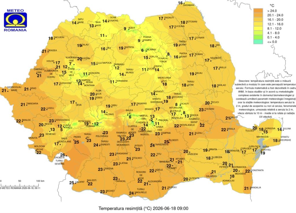 Vreme mai caldă decât normalul perioadei dar nu lipsesc averse și descărcări electrice în mai multe regiuni ale țării Vreme mai caldă decât normalul