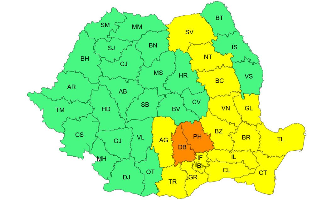 ULTIMA ORĂ! Județul Dâmbovița intră sub COD PORTOCALIU de ploi torențiale. ANM a actualizat avertizarea meteo Județul Dâmbovița intră sub COD PORTOCALIU de ploi torențiale