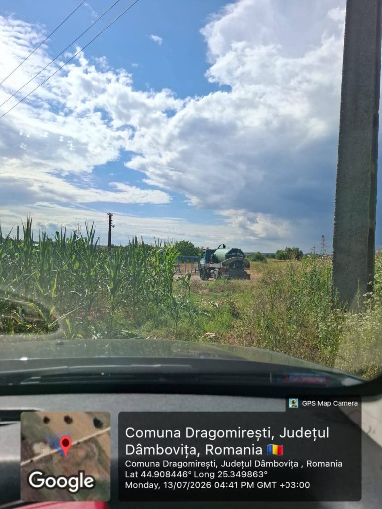 Amendă de 20.000 de lei după verificările Gărzii de Mediu la Dragomirești