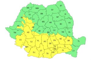 Atenționare meteorologică COD GALBEN de instabilitate atmosferică