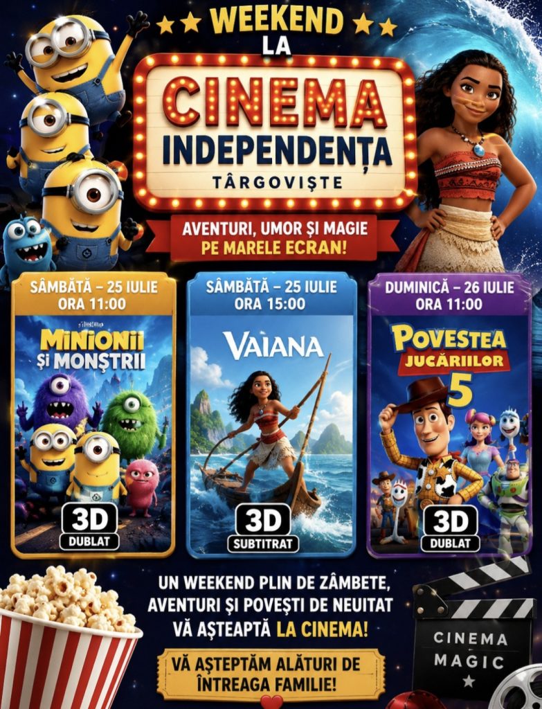 Weekend de poveste la Cinema Independența din Târgoviște! Cinema Independența din Târgoviște!