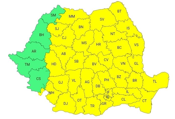Dâmbovița intră sub Cod Galben de furtuni! Urmează ploi torențiale, vijelii și grindină