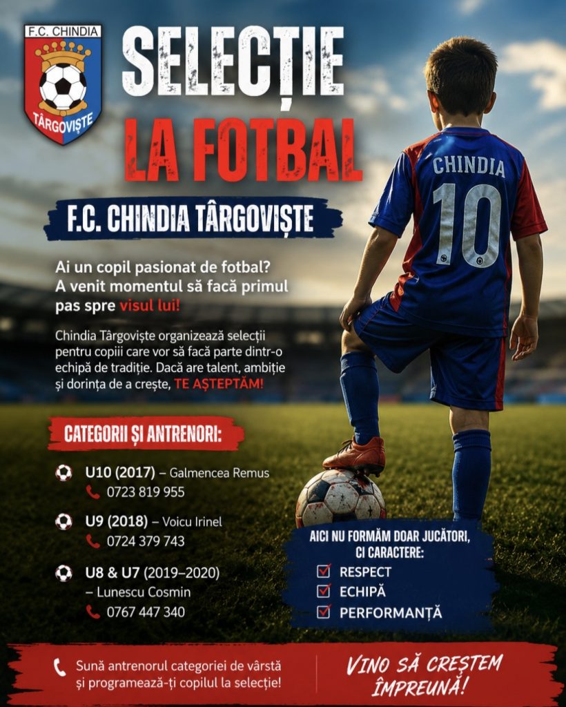  Selecție la FC Chindia Târgoviște