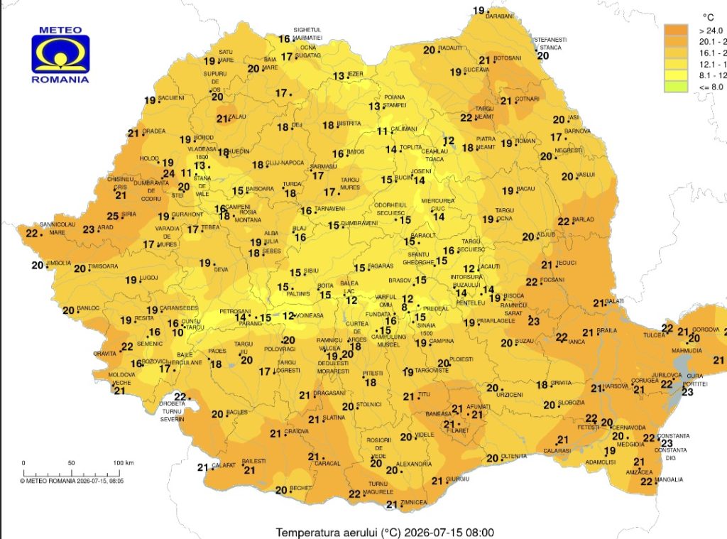 Vremea se schimbă radical astăzi: caniculă de 35°C, urmată de vijelii și grindină. Rafalele pot atinge 70 km/h Vremea se schimbă