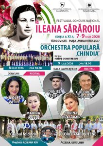 Astăzi, Festivalul „Ileana Sărăroiu” nu va mai avea loc în Piața Mihai Viteazul. Noua locație la Casa Tineretului din Târgoviște din cauza vremii