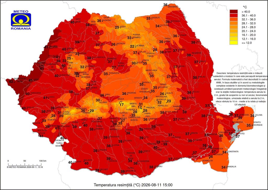 Târgoviște, 38°C resimțite ieri