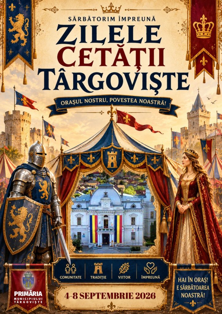 Târgoviște, 630 de ani de istorie! Zilele Cetății aduc cinci zile de spectacole, concerte și surprize. VIDEO Zilele Cetății TARGOVISTE 2026